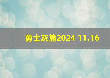 勇士灰熊2024 11.16